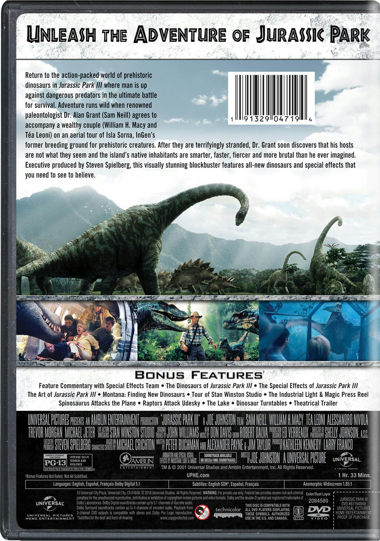 Jurassic Park 3 (DVD New Box Art) [DVD] – GRUV Entertainment