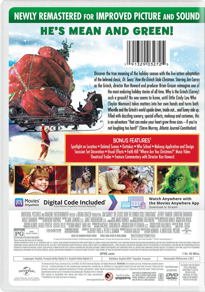 Dr. Seuss' How The Grinch Stole Christmas (DVD) [DVD]