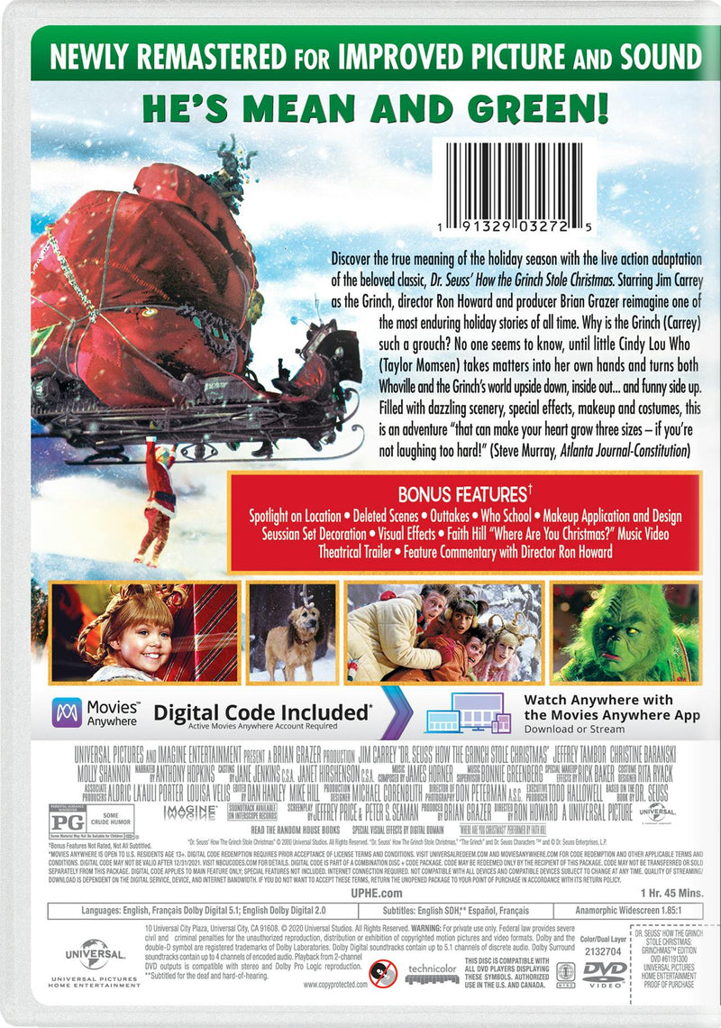 Dr. Seuss' How The Grinch Stole Christmas (DVD) [DVD]