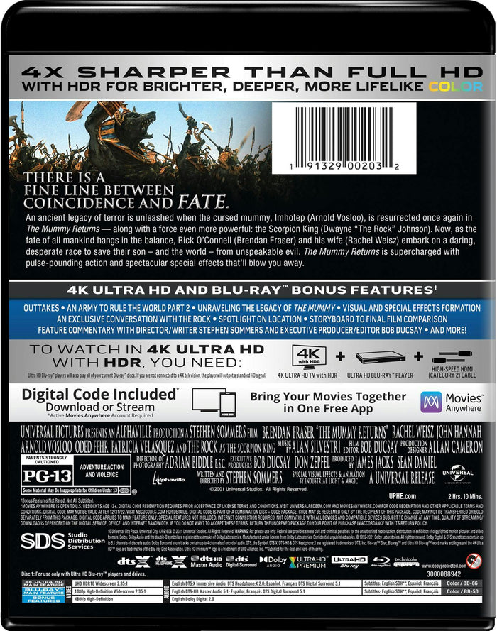 The Mummy Returns (4K Ultra HD) [UHD]