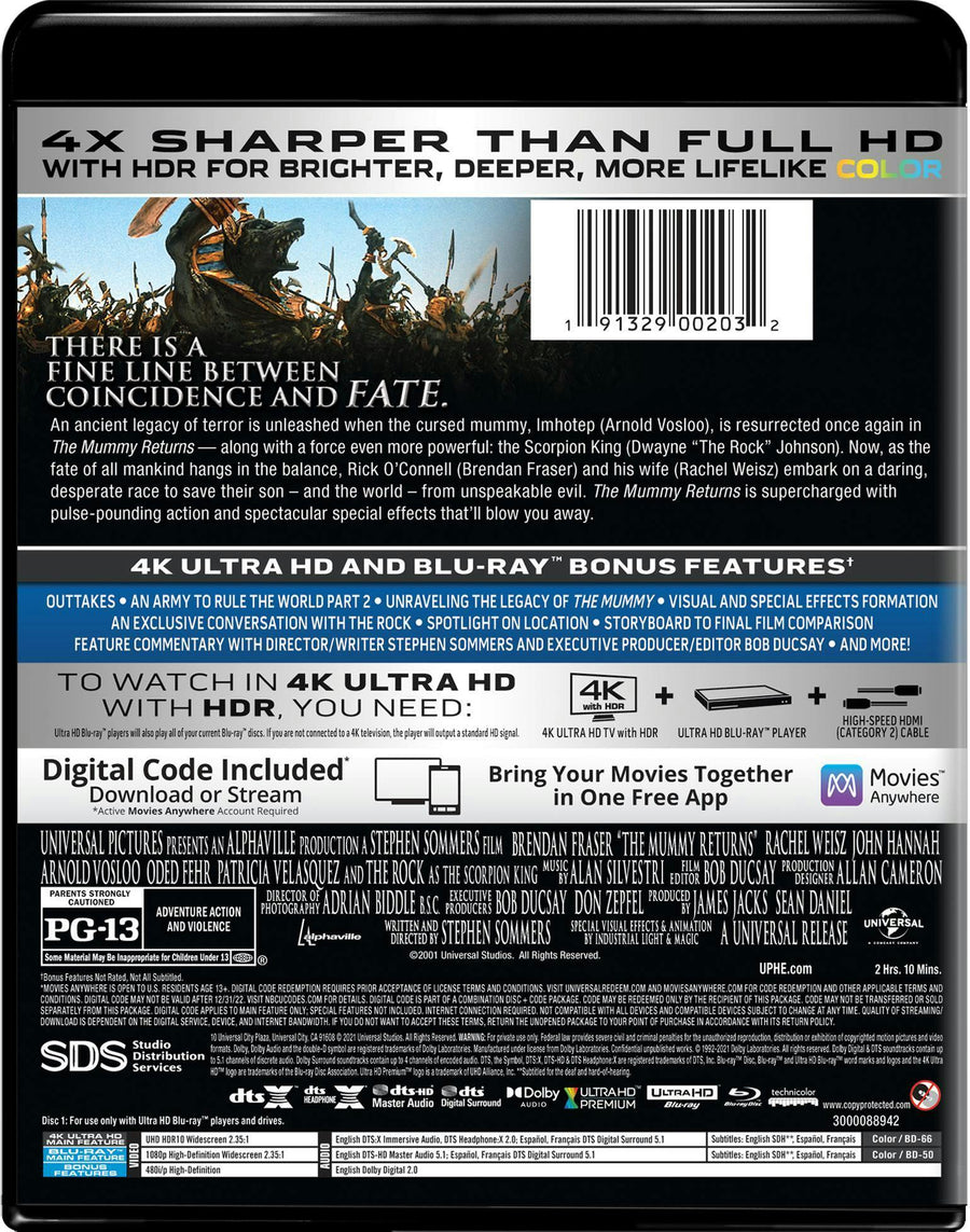 The Mummy Returns (4K Ultra HD) [UHD]