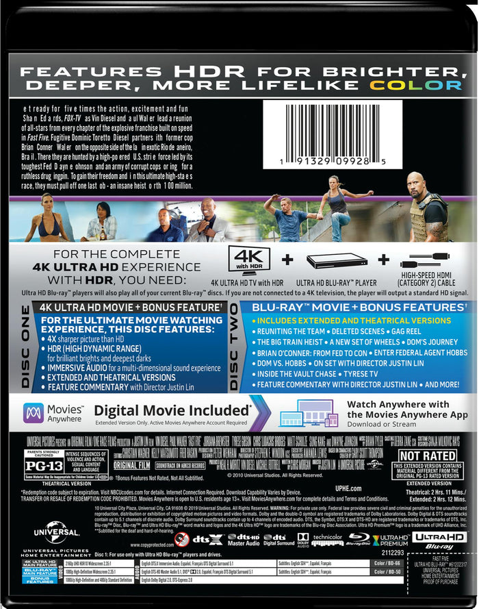 Fast & Furious 5 (4K Ultra HD) [UHD]