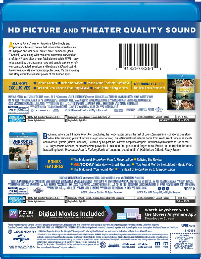 Unbroken/Unbroken - Path to Redemption (Blu-ray + Digital HD) [Blu-ray]