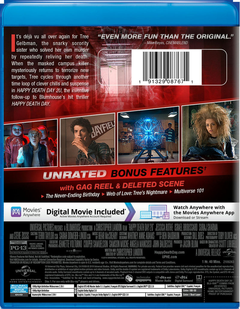 Happy Death Day 2u (DVD + Digital) [Blu-ray]
