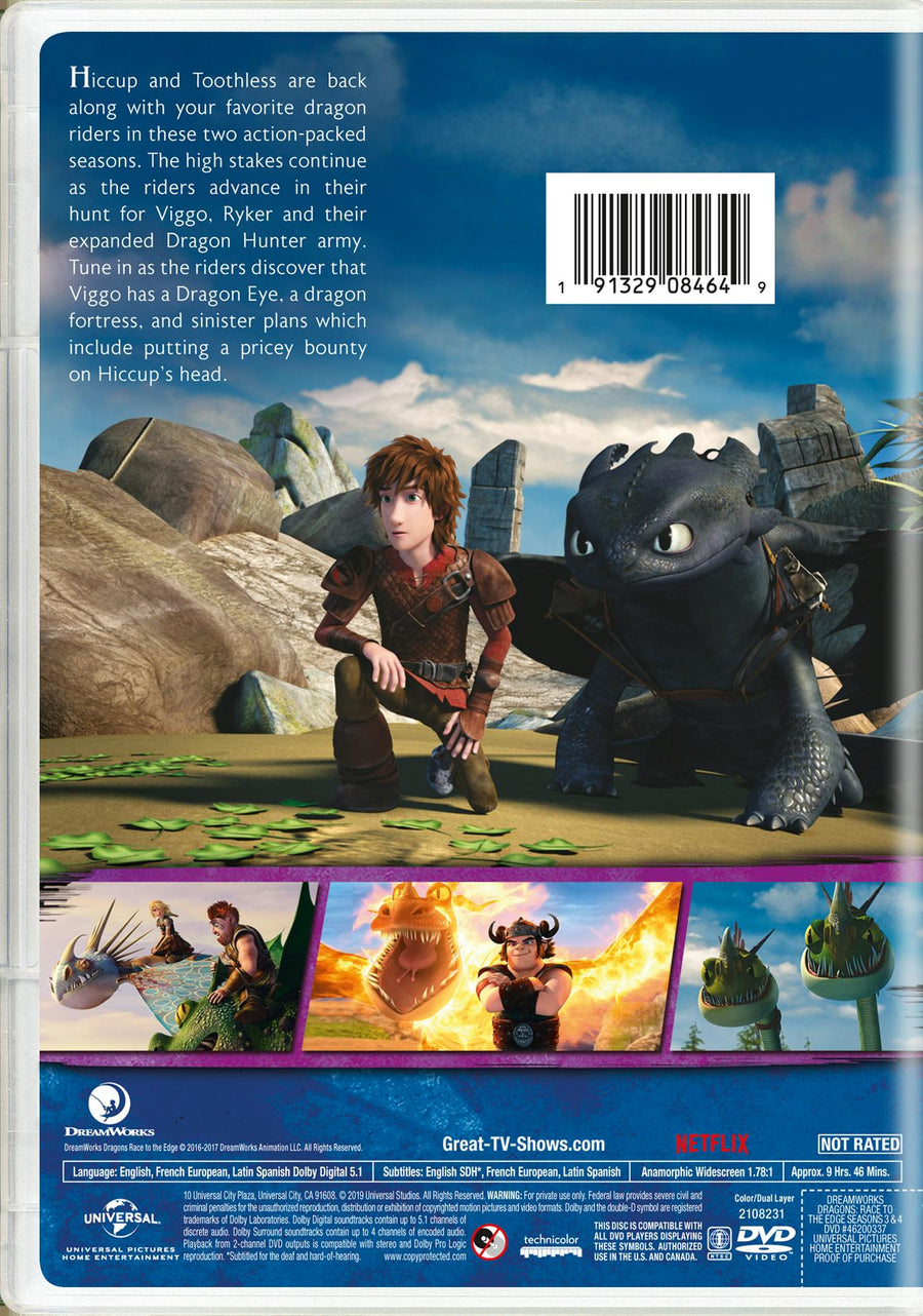 Dragons: Race to the Edge - Seasons 3 & 4 [DVD]