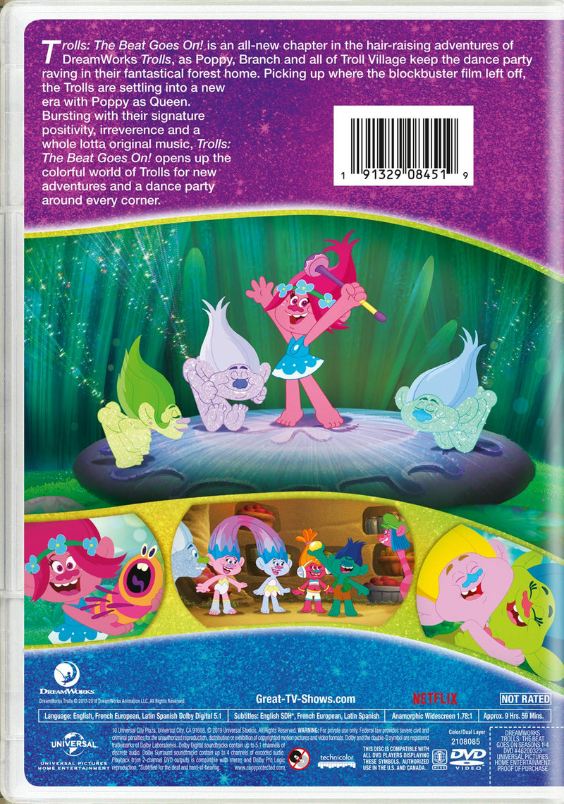 Trolls: The Beat Goes On! - Seasons 1 - 4 (2019) (DVD Set) [DVD]