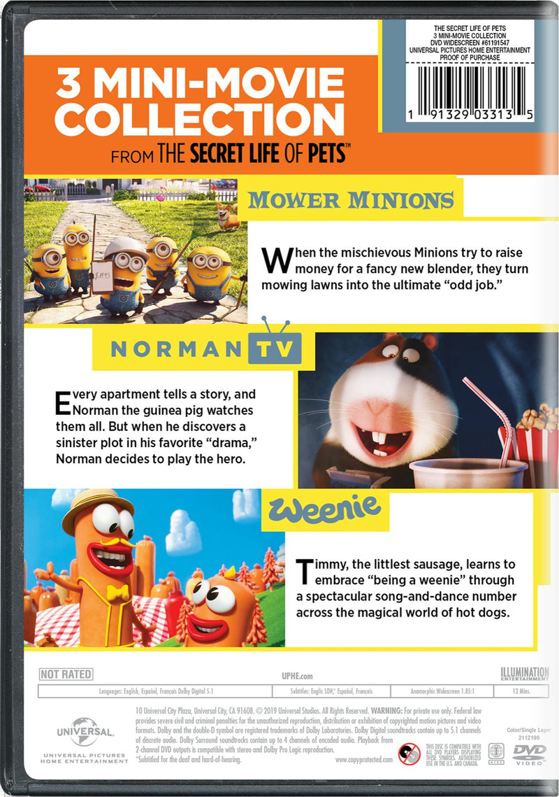 The Secret Life of Pets: 3 Mini-movie Collection [DVD]