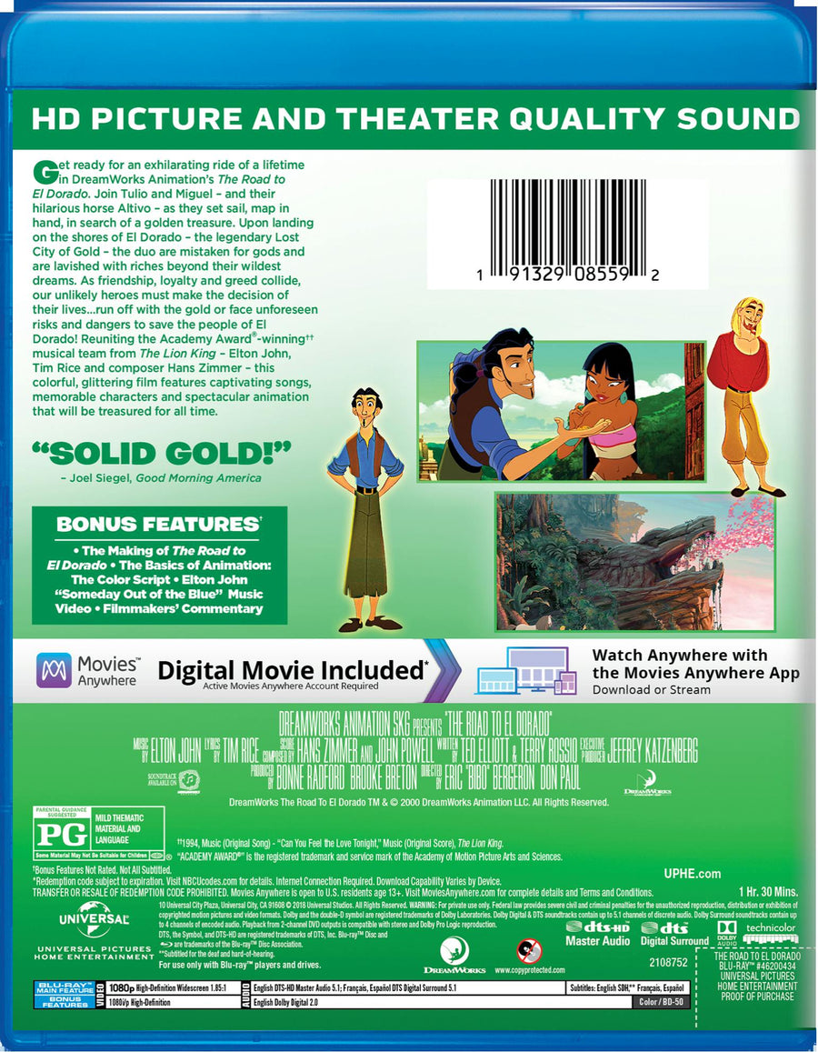 The Road to El Dorado (Blu-ray) [Blu-ray]
