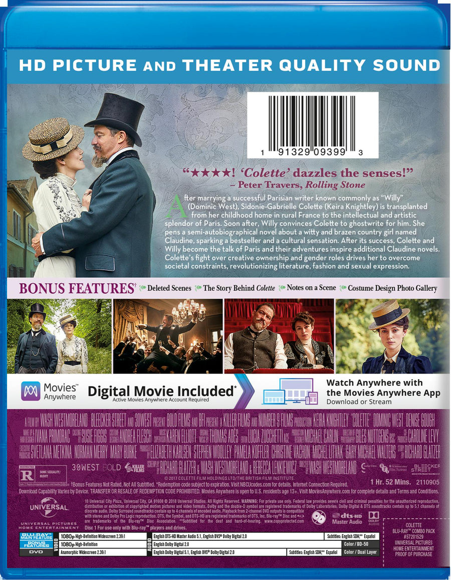 Colette (DVD + Digital) [Blu-ray]