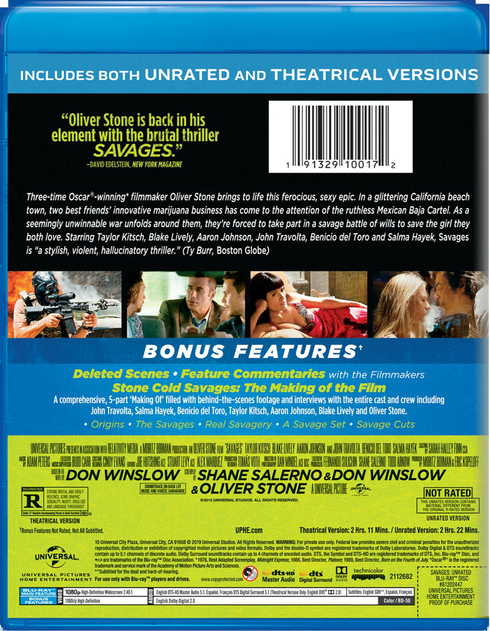 Savages (Unrated Edition) [Blu-ray]