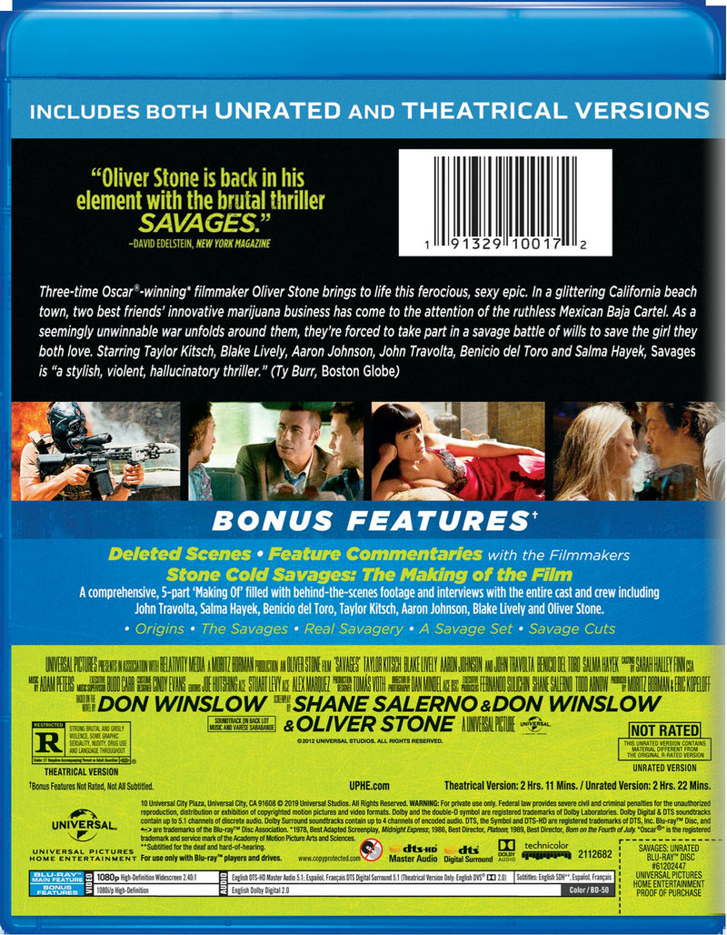 Savages (Unrated Edition) [Blu-ray]
