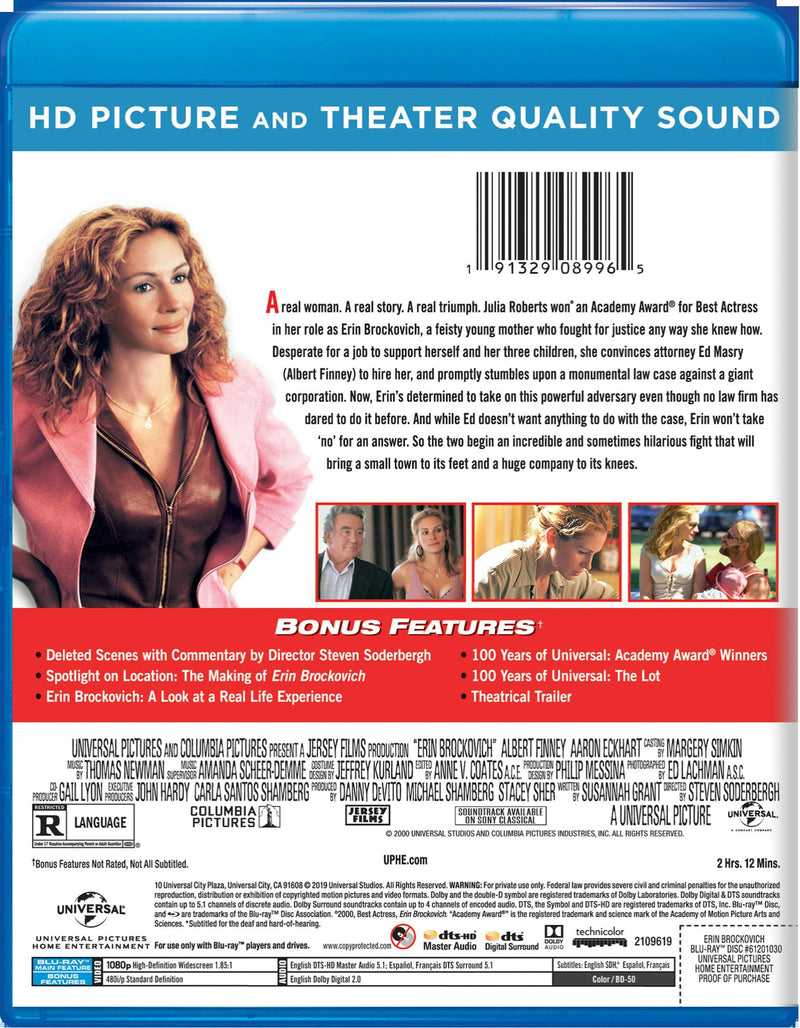Erin Brockovich (Blu-ray New Box Art) [Blu-ray]