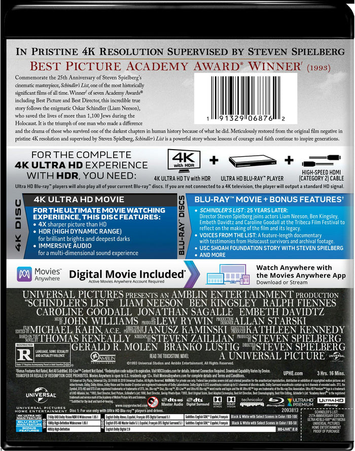 Schindler's List (4K Ultra HD) [UHD]