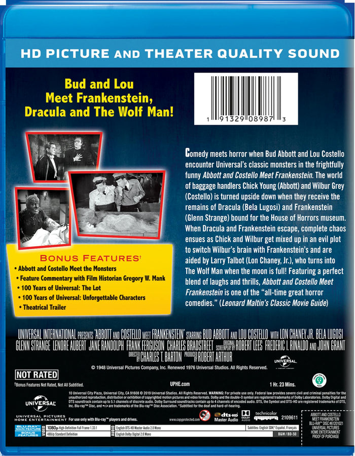 Abbott and Costello Meet Frankenstein (Blu-ray New Box Art) [Blu-ray]