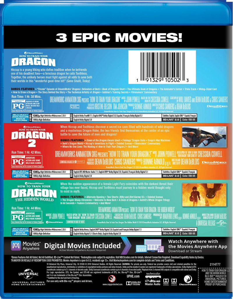 How to Train Your Dragon: 1-3 (Blu-ray Set) [Blu-ray]