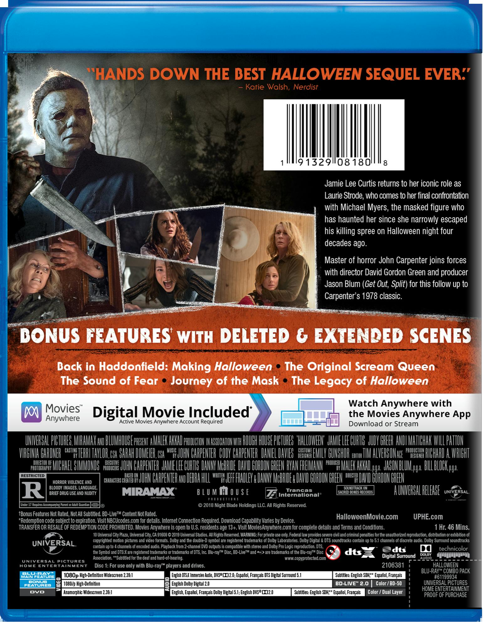 Halloween (2018) (DVD + Digital) [Blu-ray] – GRUV Entertainment