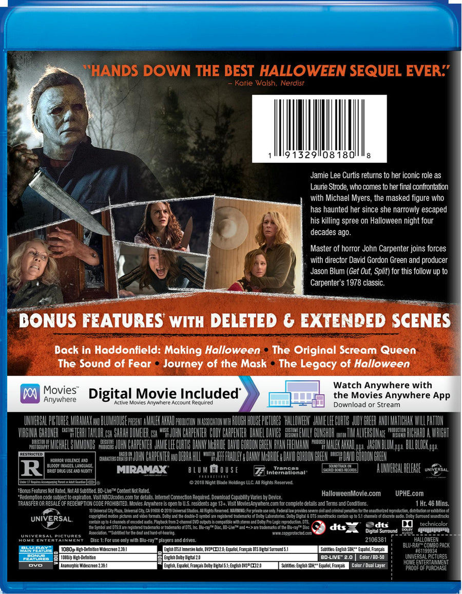 Halloween (2018) (DVD + Digital) [Blu-ray]