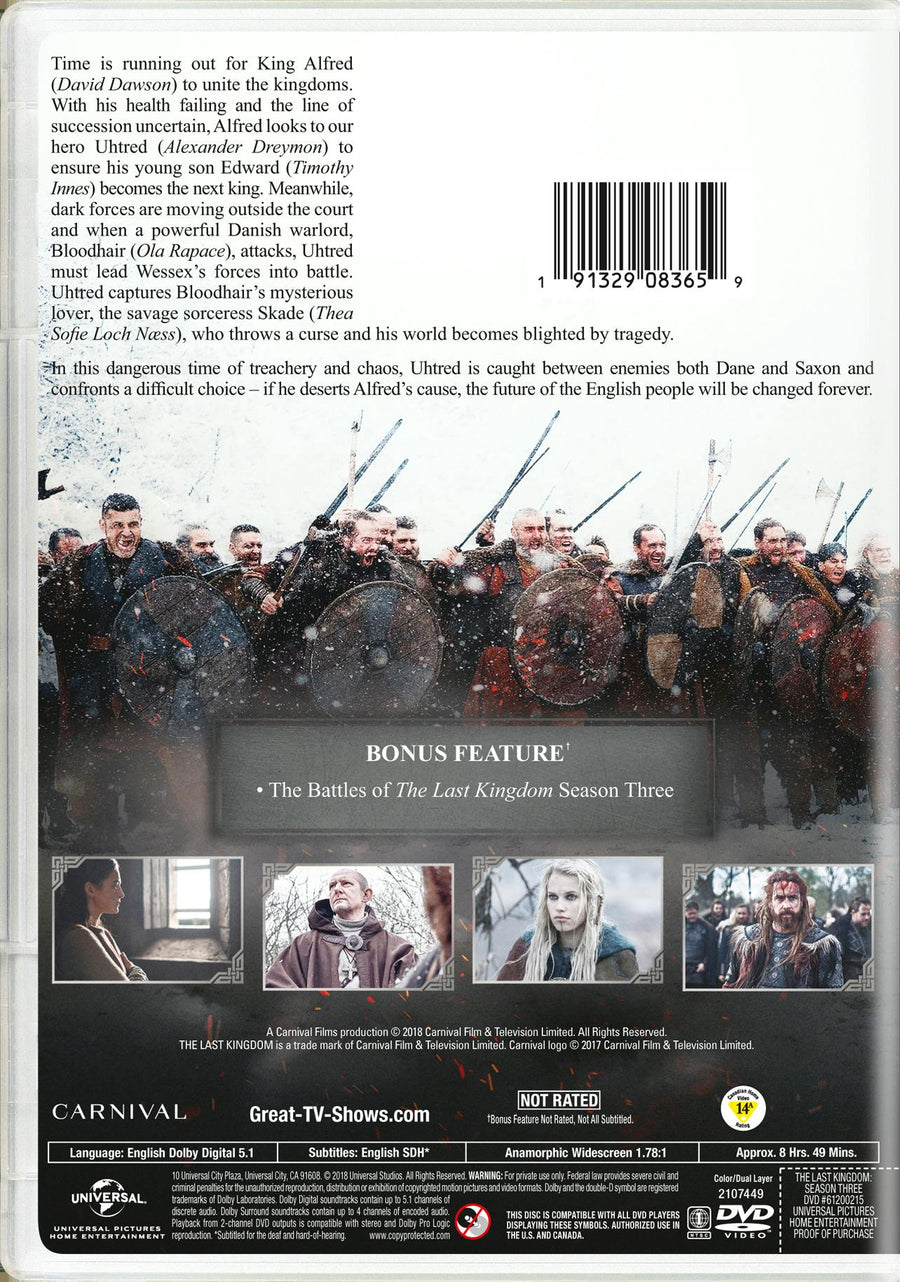 The Last Kingdom: Season Three [DVD]