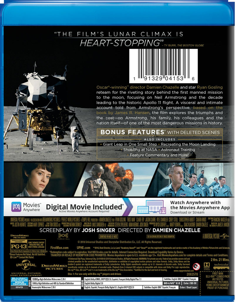 First Man (DVD + Digital) [Blu-ray]