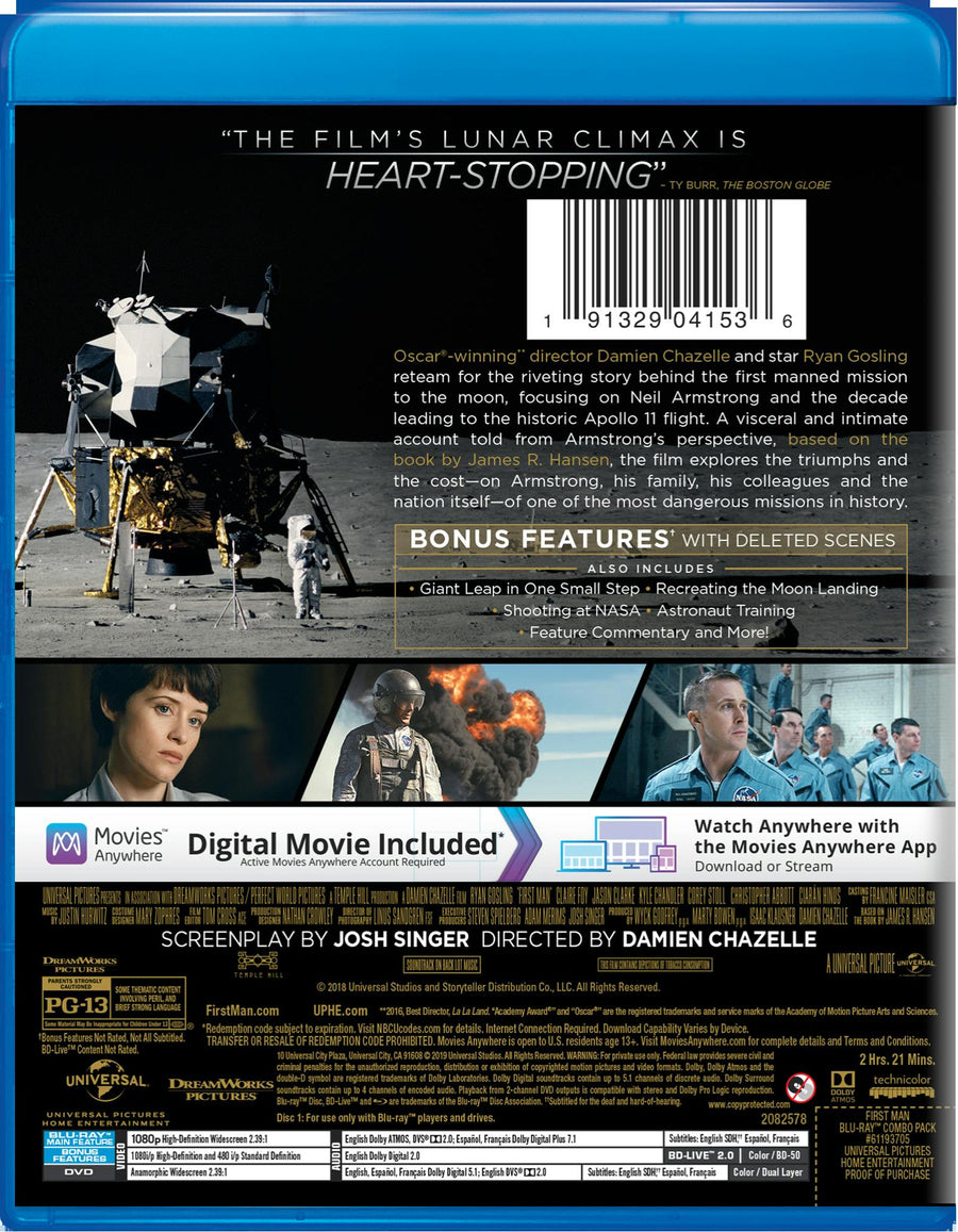 First Man (DVD + Digital) [Blu-ray]