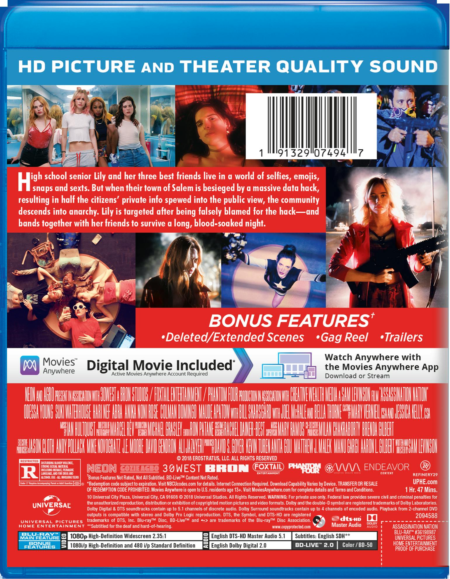 その他 Assassination Nation [Blu-ray] Amazon.com: Assassination Nation [Blu-ray] : Odessa Young