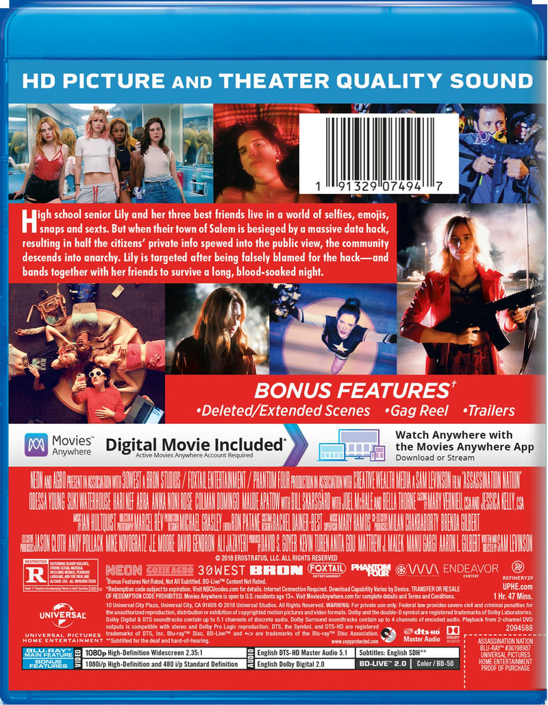 Assassination Nation (Blu-ray + Digital HD) [Blu-ray]