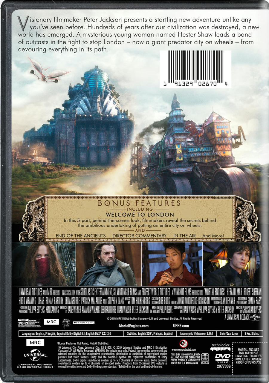 Mortal Engines [DVD]