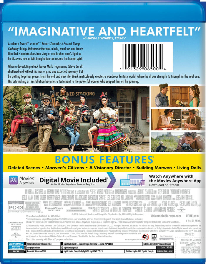 Welcome to Marwen (DVD + Digital) [Blu-ray]