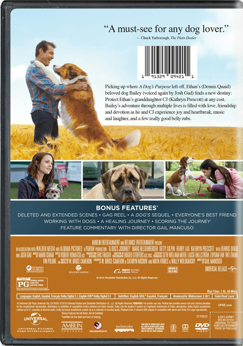 A Dog's Journey [DVD]