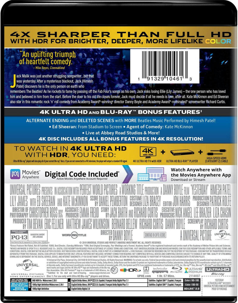 Yesterday (4K Ultra HD + Blu-ray) [UHD]