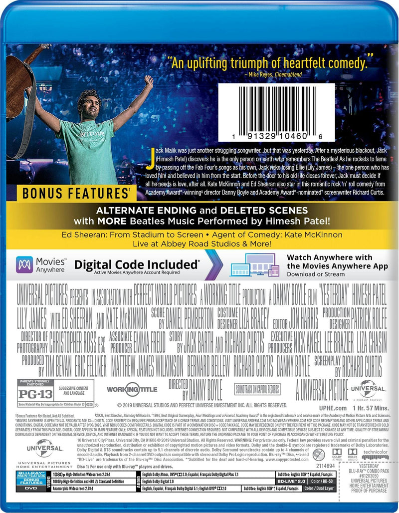 Yesterday (DVD + Digital) [Blu-ray]
