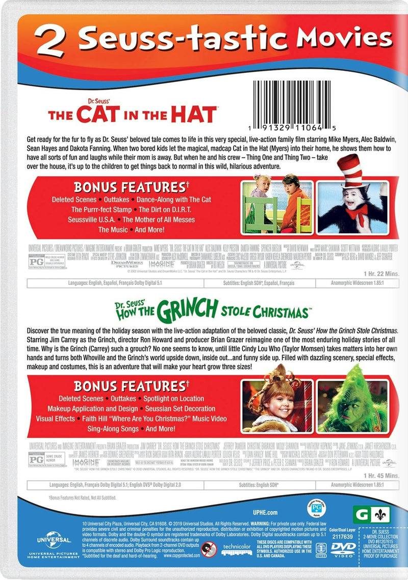 Dr. Seuss' How The Grinch Stole Christmas /The Cat In The Hat (DVD Double Feature) [DVD]