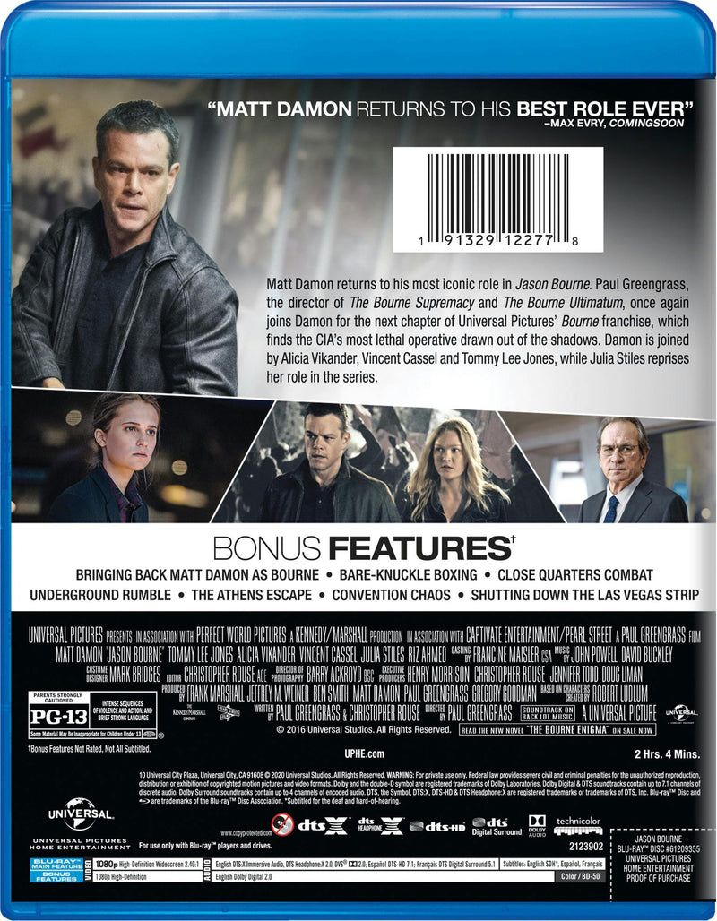 Jason Bourne (Blu-ray New Box Art) [Blu-ray]