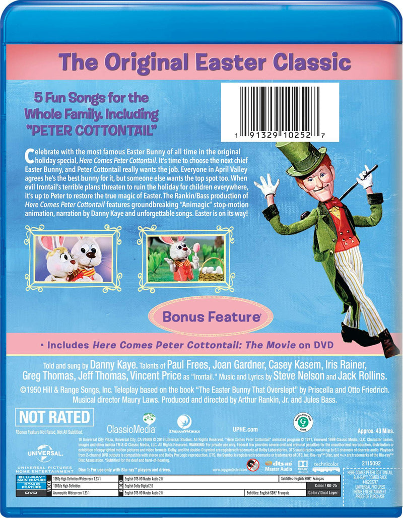 Here Comes Peter Cottontail (with DVD) [Blu-ray]