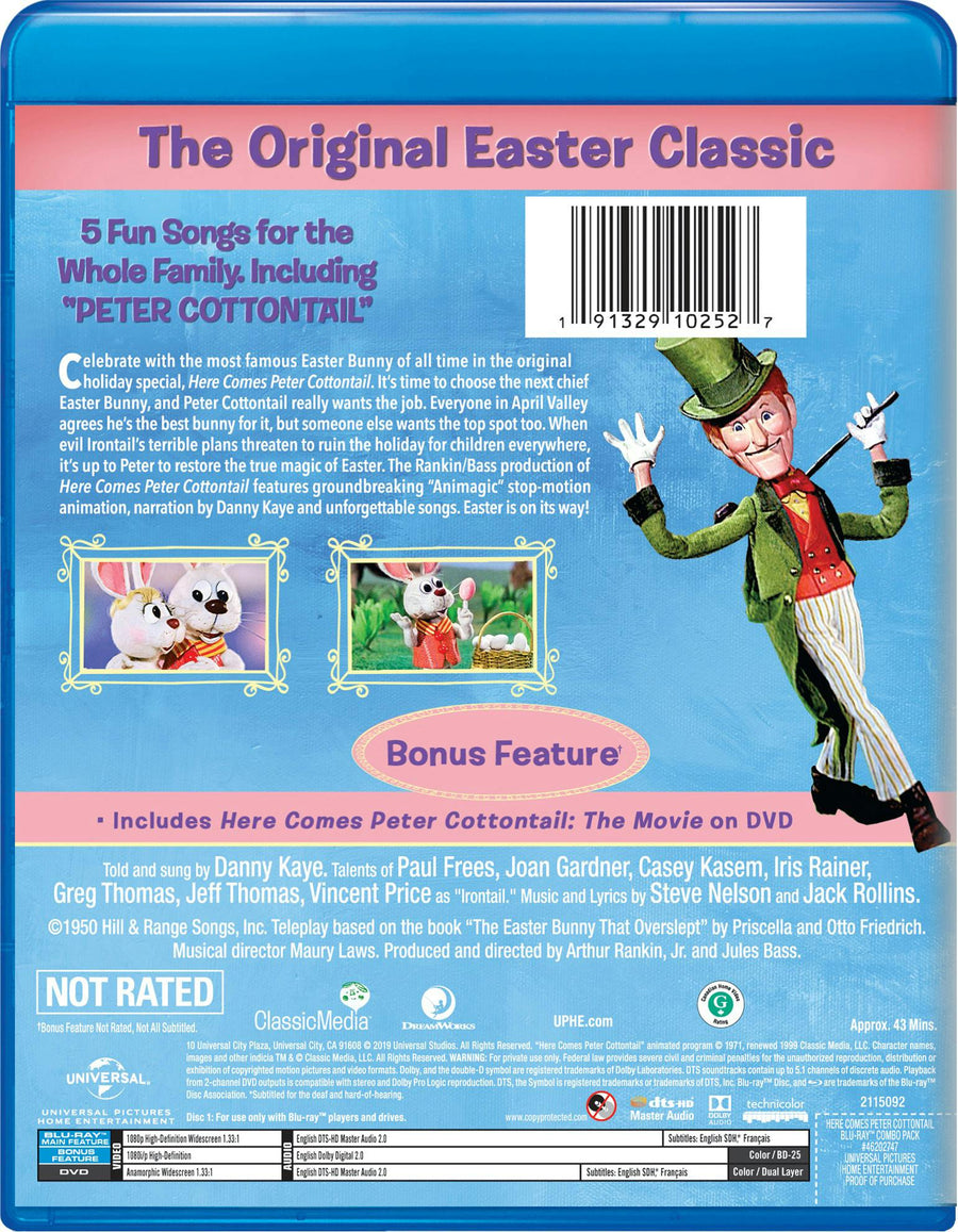 Here Comes Peter Cottontail (with DVD) [Blu-ray]