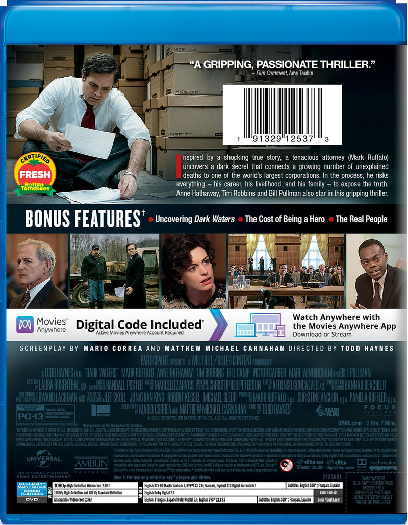 Dark Waters (DVD + Digital) [Blu-ray]