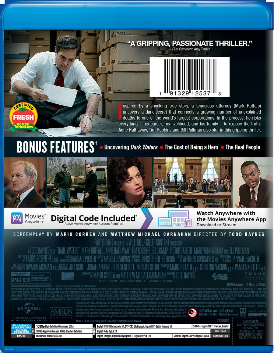 Dark Waters (DVD + Digital) [Blu-ray]