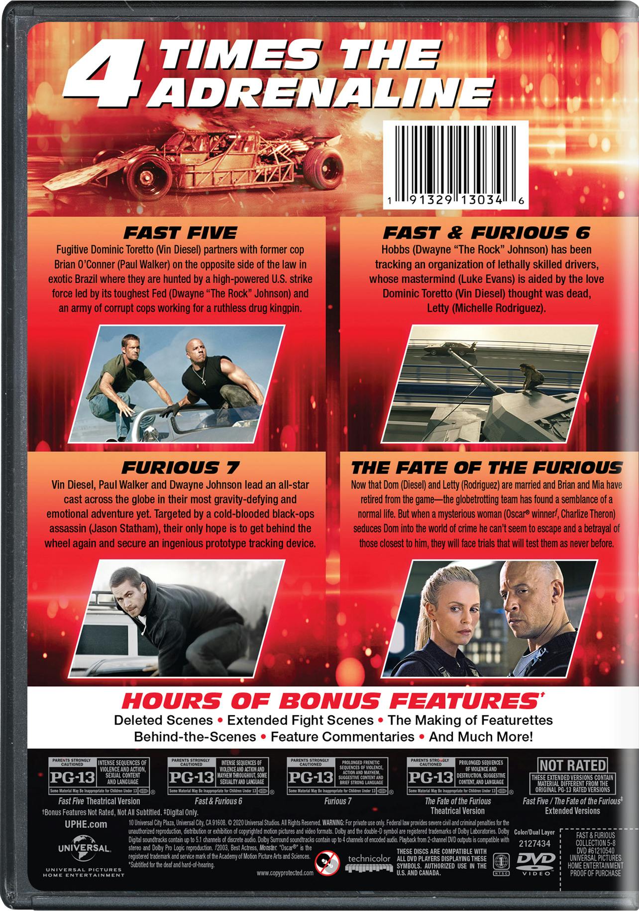 Fast & Furious Collection: 5-8 [DVD] – GRUV Entertainment