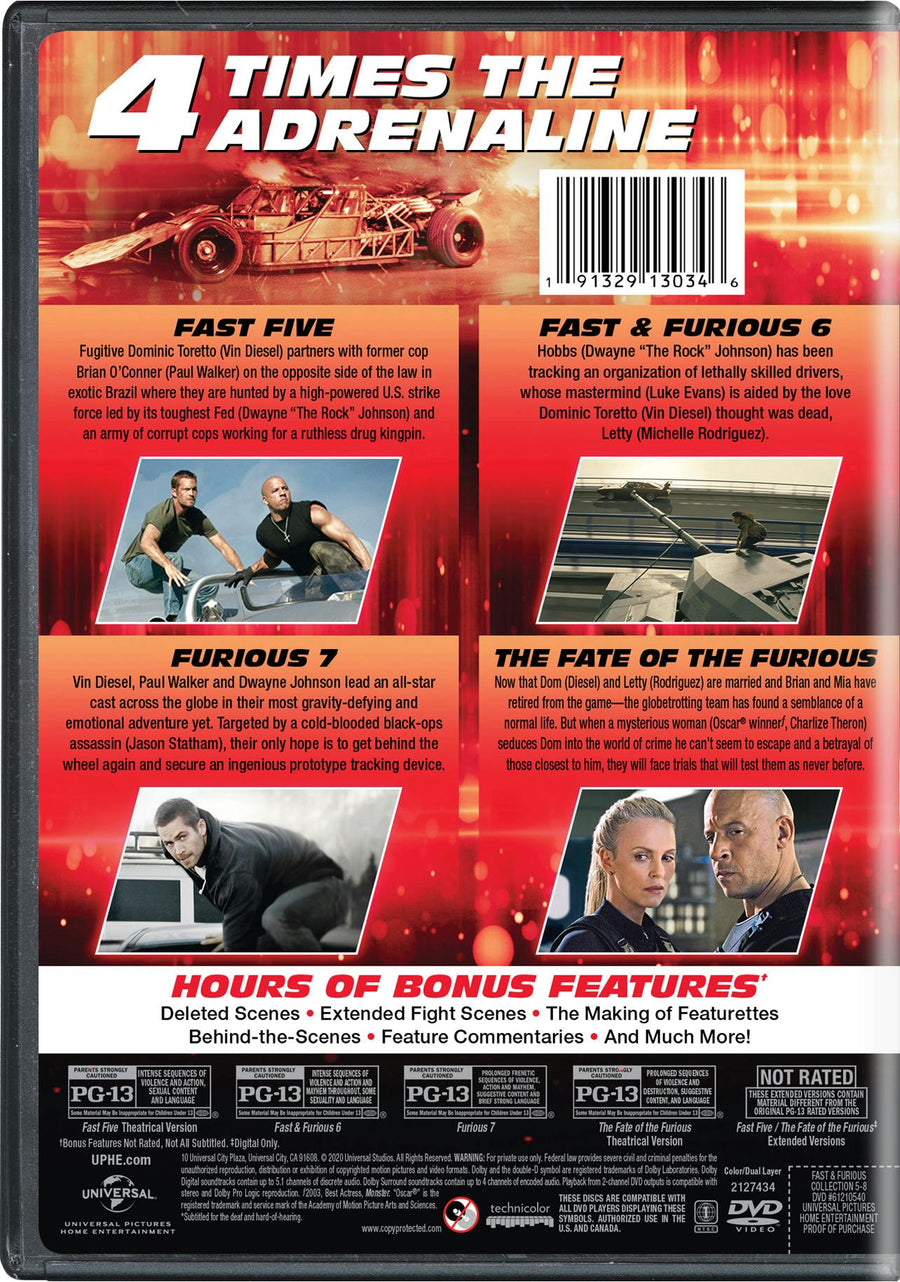 Fast & Furious Collection: 5-8 (DVD Set) [DVD]