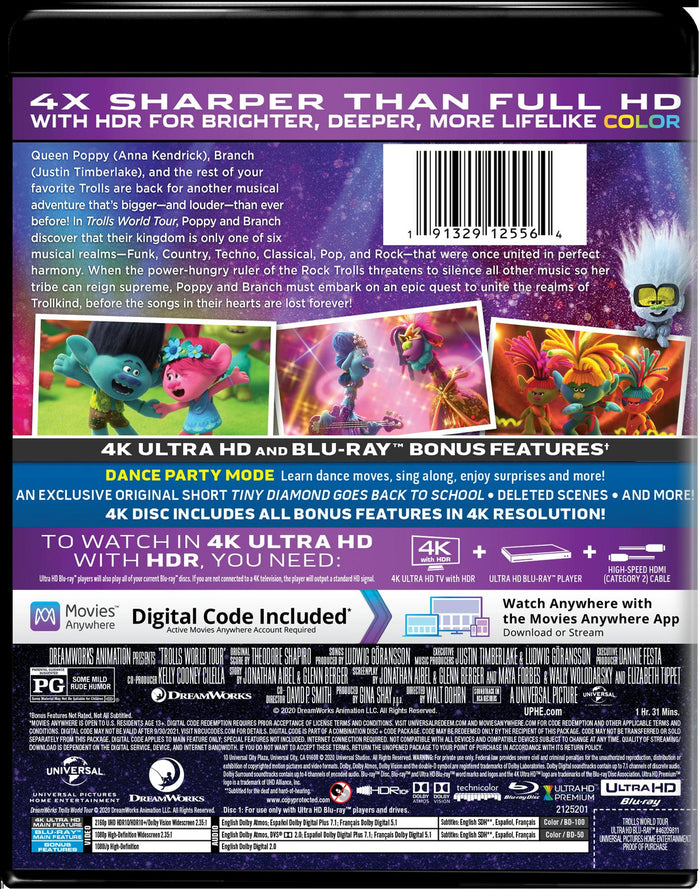 Trolls World Tour (Dance Party Edition 4K Ultra HD) [UHD]