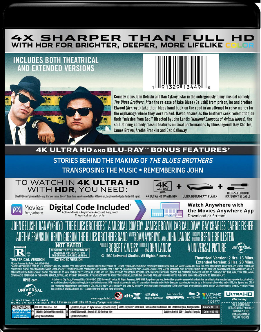 The Blues Brothers (4K Ultra HD) [UHD]