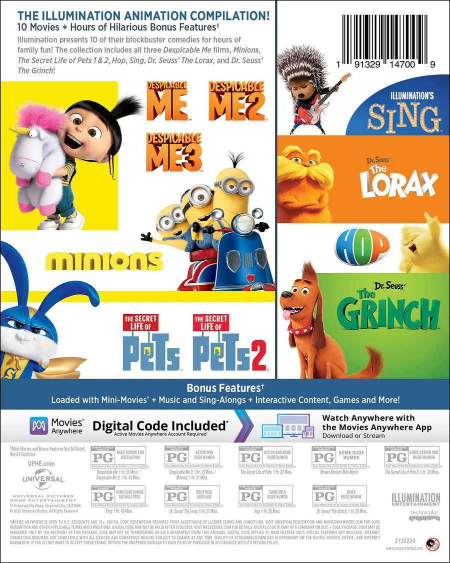 Illumination Presents: 10-Movie Collection (Blu-ray + Digital Copy) [Blu-ray]
