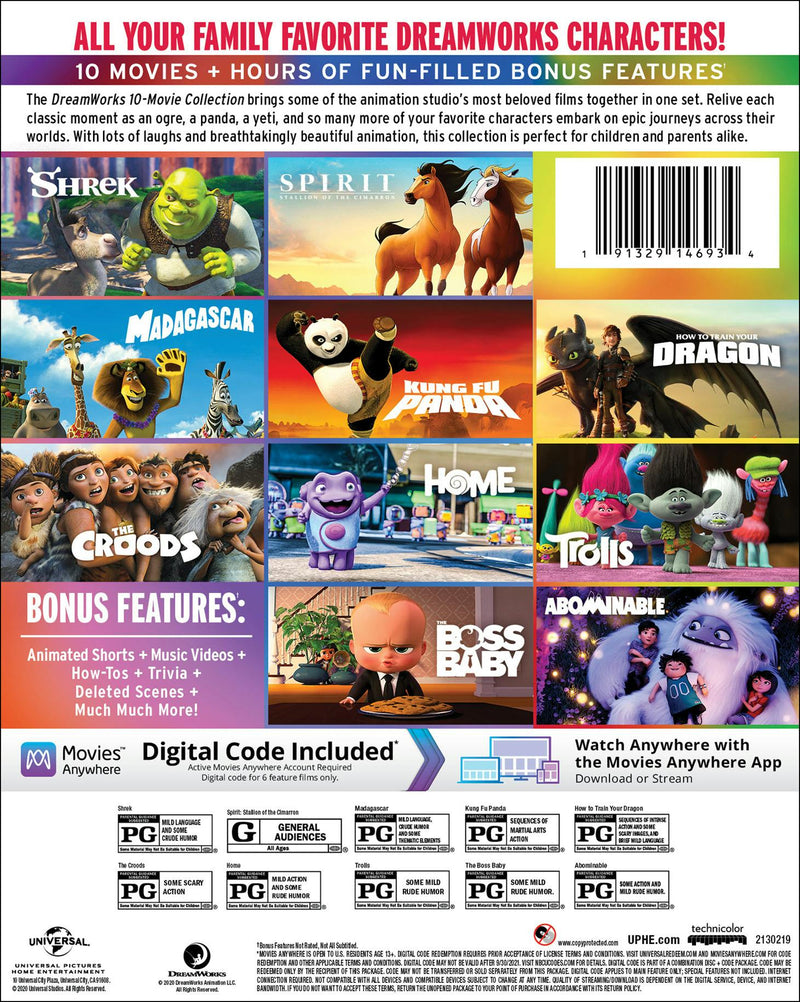 DreamWorks 10-Movie Collection (Blu-ray + Digital Copy) [Blu-ray]