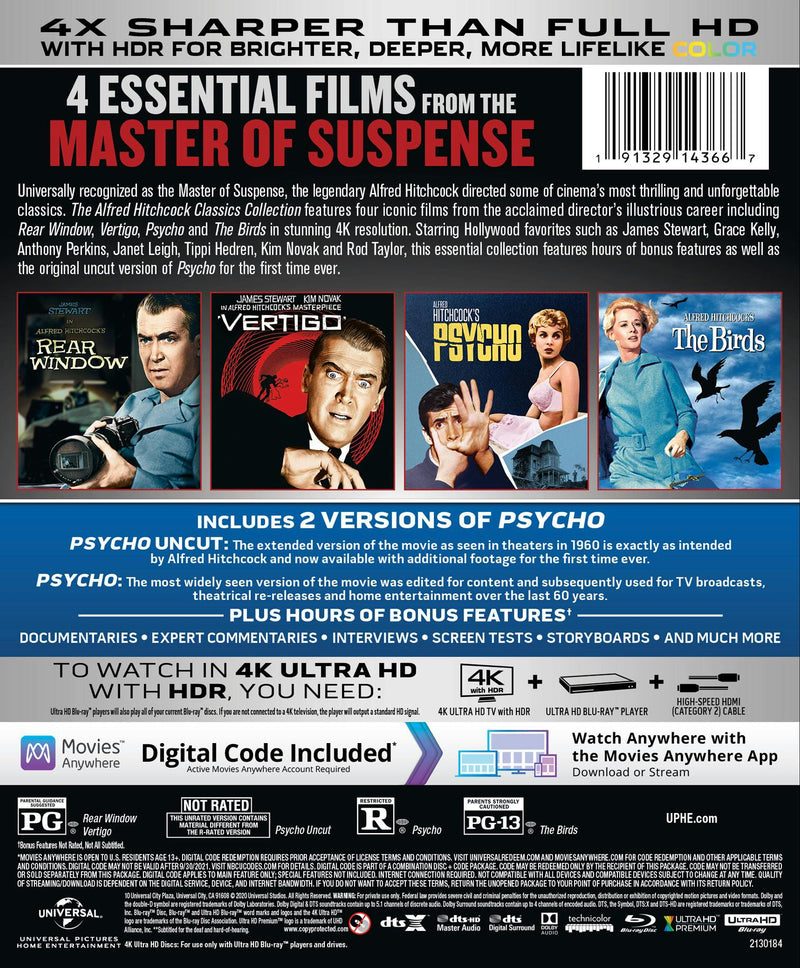 The Alfred Hitchcock Classics Collection (4K Ultra HD) [UHD]