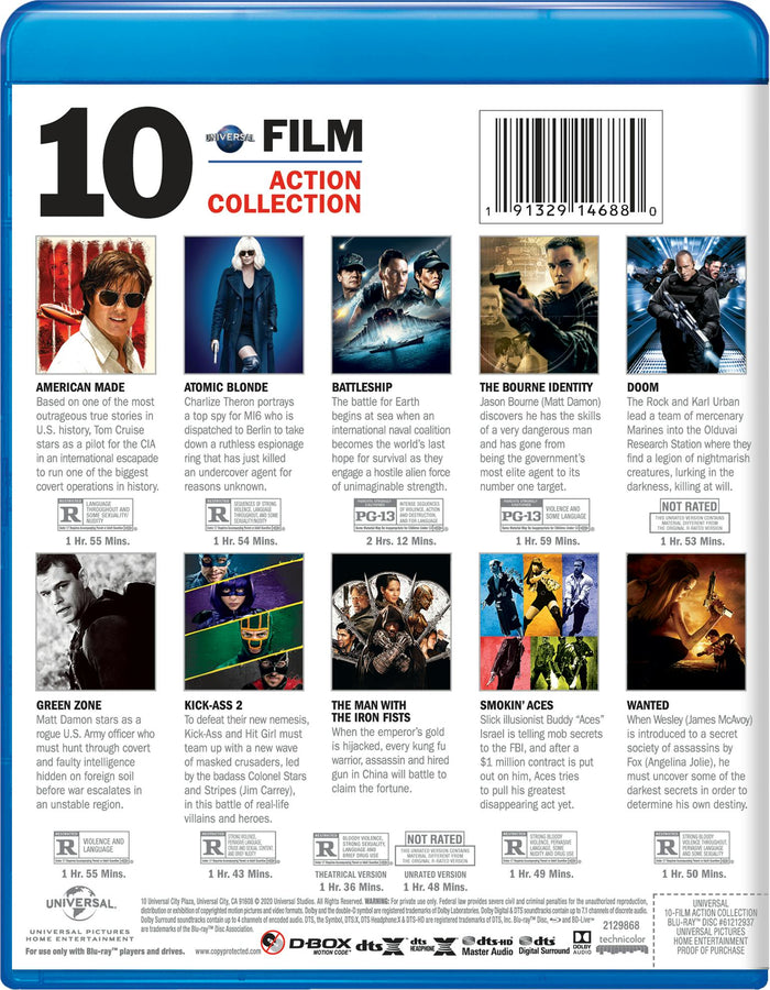 Universal 10-Film Action Collection (Blu-ray Set) [Blu-ray]