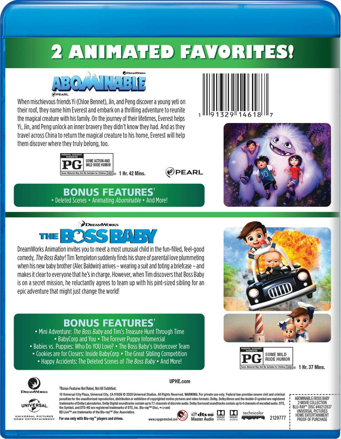 Abominable/The Boss Baby [Blu-ray]