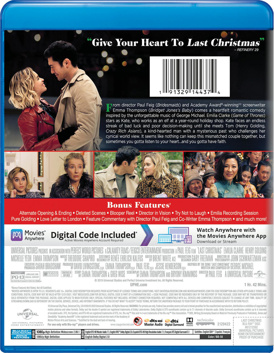 Last Christmas (Blu-ray New Box Art) [Blu-ray]