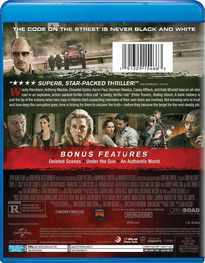 Triple 9 (Blu-ray New Box Art) [Blu-ray]