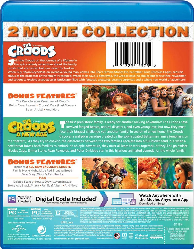 The Croods: 2 Movie Collection (Blu-ray + Digital Copy) [Blu-ray]
