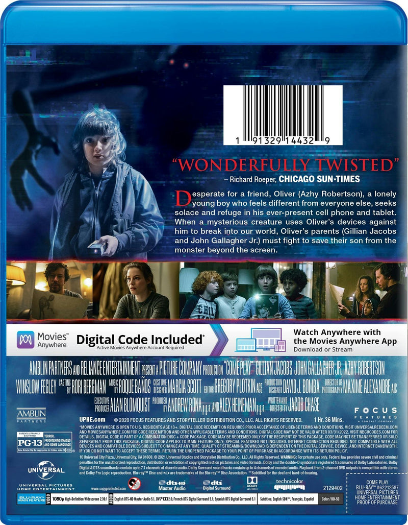 Come Play (Blu-ray + Digital Copy) [Blu-ray]
